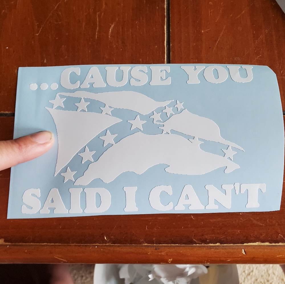 Cause you said I can't decal
